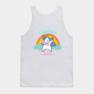 Unicorn And Rainbow For Alpha Male Tank Top